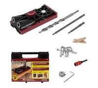 Milescraft 1325 Pocket Jig 200 - Kit completo de plantilla de agujero de bolsillo doble/doble. Fácil de usar, guía de taladro de bolsillo, plantilla de tornillo con todos los accesorios.
