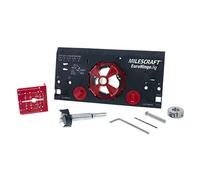 Milescraft 1342 Euro Hinge Jig - Plantilla de bisagra oculta, guía de perforación, para armarios enmarcados y sin marco. Guía de perforación de metal que produce agujeros perfectos para bisagras.