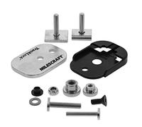 Milescraft 4022 TrackLock - Base de abrazadera de banco de bloqueo de pista, accesorio de sujeción para pistas en T, negro metálico