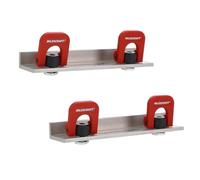 Milescraft 4032 Cam Stops XL Paquete de 2 topes largos de ajuste rápido en T. Anodizado, 5-7/8 pulgadas de largo con palanca de leva. Perfil bajo para tablas de 3/4 pulgadas o más gruesas.