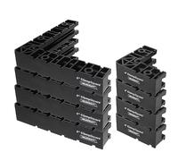 Milescraft 7366 - Juego de cuadrados de esquina de 90° para posicionamiento/montaje de esquinas. 8 pulgadas y 4 pulgadas. Funciona en esquinas interiores o exteriores. Material que no daña (8 piezas)