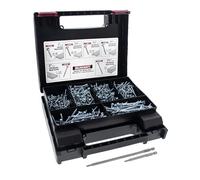 Milescraft Kit de tornillos de bolsillo 5200, 700 piezas T20 de agujeros de bolsillo recubiertos de zinc con 6 tamaños de tornillos, destornilladores Torx T20 de 3 y 6 pulgadas incluidos, todos los