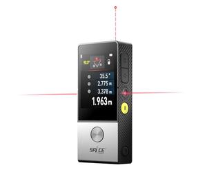 MiLESEEY D9 Pro Medidor Láser con Indicador Visual de Alineación, 100M Profesional Metro Láser con Interfaz de Pantalla Táctil IPS, P2P, Visualización del Ángulo en Vivo, Sincronización App