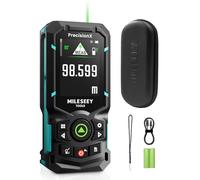 MiLESEEY S50 Metro Laser con Rayo Verde, 120 m Medidor Laser, P2P Medidor Laser Distancia, Alineación Láser Lateral, Recargable, 6,1 cm IPS-Display, Interior Exterior
