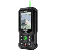 MILESEEY S50C Medidor Láser Verde de 204m con 8× Zoom de Cámara | Pantalla Táctil AMOLED Legible al sol, Medición P2P, Alineación Láser Lateral, Recargable, Sincronización con App, IP65