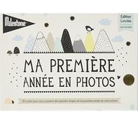 Milestone* Baby photo cards over the moon FR