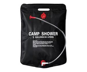 Milestone Camping 20739 - Ducha solar compacta y calefactora (20 L, 60 x 40 cm), color negro