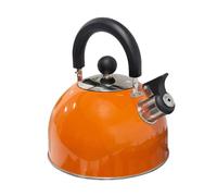 Milestone Camping 24860 - Hervidor de Agua silbante para Camping, Duradero y Ligero, Boquilla de vertido y Mango Resistente al Calor, Naranja metálico, Ideal para Camping, Pesca, talleres y garajes