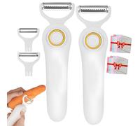 Milex 5 In 1 Blade Electric Peeler Fruits and Vegetables, Handheld Automatic Potato Peeler Electric, Milex 5 in 1 Peeler with 3 Interchangeable Blades, USB Rechargeable Auto Blade (2Pcs)