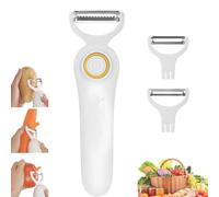 Milexs 5 In 1 Blade Electric Peeler, Handheld Electric Peeler Fruits and Vegetables, Instant Usb Rechargeable, for Potato, Carrots, Fruits (1 Pcs)