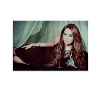 Miley Cyrus Singer Fan Art Poster Pintura Decorativa Lienzo Arte Mural Salón Póster Dormitorio Pintura, Arte de Pared Impresión de Imagen Moderna Decoración de Habitación Familiar 24 x 36 Pulgadas (60