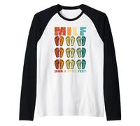 Milf Divertida, Me encantan los pies, Fetichismo de pies Camiseta Manga Raglan