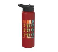 MILF divertida, Me encantan los pies, Fetichismo de pies Stainless Steel Insulated Water Bottle
