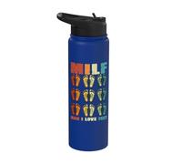MILF divertida, Me encantan los pies, Fetichismo de pies Stainless Steel Insulated Water Bottle