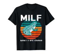 Milf Hombre Me Gustan Ranas Divertido Rana Anfibio Papá Broma Camiseta gráfica económica, Hombre, Negro, XL