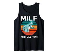 Milf Hombre Me Gustan Ranas Divertido Rana Anfibio Papá Broma Camiseta sin Mangas