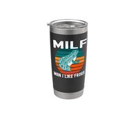 MILF Hombre Me Gustan Ranas Divertido Rana Anfibio Papá Broma Vaso térmico de acero inoxidable de doble pared