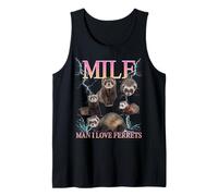 Milf Man I Love Ferrets Funny Ironic Acronym Joke Camiseta sin Mangas