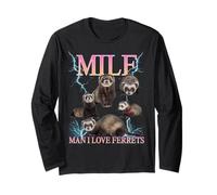 Milf Man I Love Ferrets Funny Ironic Acronym Joke Manga Larga