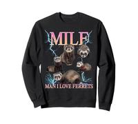 Milf Man I Love Ferrets Funny Ironic Acronym Joke Sudadera