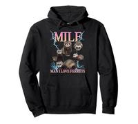 Milf Man I Love Ferrets Funny Ironic Acronym Joke Sudadera con Capucha