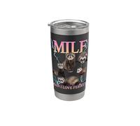 MILF Man I Love Ferrets Funny Ironic Acronym Joke Vaso térmico de acero inoxidable de doble pared