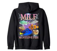 Milf Man I Love Fish Funny Ironic Acronym Joke Sudadera con Capucha