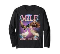 Milf Man I Love Fowl Funny Ironic Acronym Joke Manga Larga