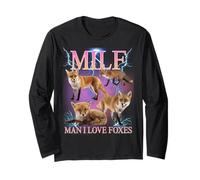 Milf Man I Love Foxes Funny Ironic Acronym Joke Manga Larga