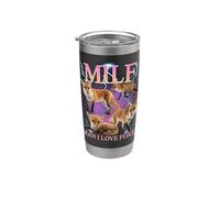 MILF Man I Love Foxes Funny Ironic Acronym Joke Vaso térmico de acero inoxidable de doble pared