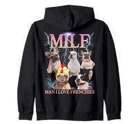 Milf Man I Love Frenchies Funny Ironic Acronym Joke Sudadera con Capucha