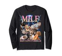 Milf Man I Love Furballs Funny Ironic Acronym Joke Manga Larga