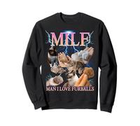 Milf Man I Love Furballs Funny Ironic Acronym Joke Sudadera