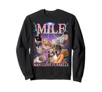 Milf Man I Love Furballs Funny Ironic Acronym Joke Sudadera