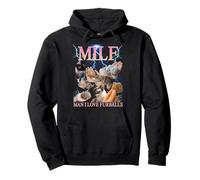 Milf Man I Love Furballs Funny Ironic Acronym Joke Sudadera con Capucha