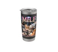 MILF Man I Love Furballs Funny Ironic Acronym Joke Vaso térmico de acero inoxidable de doble pared