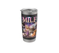MILF Man I Love Furballs Funny Ironic Acronym Joke Vaso térmico de acero inoxidable de doble pared