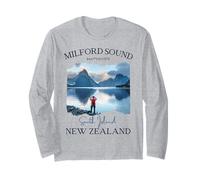 Milford Sound Fjord Senderismo Souvenir Turístico Vacaciones Hombres Niños Manga Larga