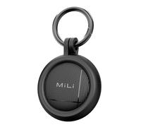 MiLi LiTag Duo Smart Tracker para iOS y Android, localizador de Llaves Compatible con Apple “Buscar” o Android “Localizador”, Pila CR2032, para Llaves, Cartera y Equipaje, Negro, Pack de 1
