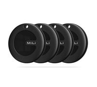 MiLi MiTag Duo Smart Tag para iOS y Android, Compatible con Apple Buscar y Google Localizador, Bluetooth Key Finder para Equipaje/Bolsos/maletín/Cartera, 4 Pack