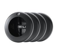 MiLi MiTag Duo Smart Tracker Pack de 4 para Buscar de Apple y Localizador de Google, localizador de Llaves Compatible con iOS y Android, IP67, Pila CR2032 reemplazable