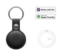 Mili pack 3 trackers mitag + funda cuero llavero negro