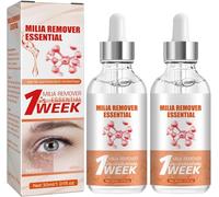 Milia - Suero para eliminar ojos - Serum facial contra manchas oscuras y milias, para hombres y mujeres, reduce la flacidez de la piel, la hinchazón y las líneas finas, 30 ml (2 unidades)