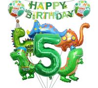 MILIAFLICK Globo Dinosaurio 5 Años Decoración de Cumpleaños Infantil Happy Birthday Guirnalda de Globos Hinchables