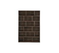 Miliboo - Biblioteca escandinava, acabado madera oscura, color nogal L140 cm