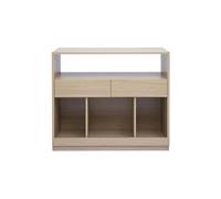 Miliboo Consola con cajones Acabado Madera Clara Roble L100 cm Rubina