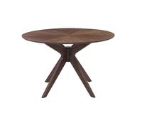 Miliboo DIELLI - Mesa de comedor, diseño redondo nogal D120 cm