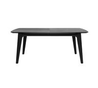 Miliboo Fifties - Mesa extensible (rectangular, rectangular, de madera, color negro, roble L180-230 cm)