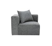 Miliboo Kerry - Módulo de esquina izquierda para sofá (tejido jaspeado, color gris oscuro