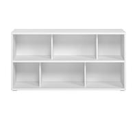 Miliboo Librería Baja de Madera Blanca 140 cm Epure